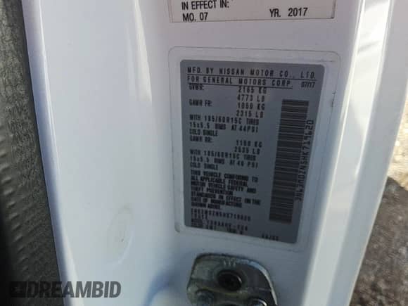 2017 Chevrolet City Express Cargo LT с VIN 3N63M0ZN5HK719620, выставлен на аукционе Copart как лот 87250724 с пробегом 107 475 миль миль и Чистый • Clean title. История ставок и продаж доступна на DreamBid. Изображение 13.