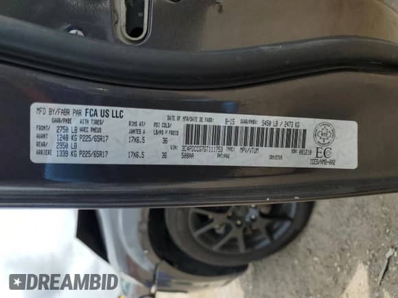 2016 Dodge Journey SXT z VIN 3C4PDCCG7GT111753, wystawiony jako Copart lot #68104085 z przebiegiem 187 888 mil mil oraz Szkoda całkowita • Salvage title. Historia ofert i sprzedaży dostępna na DreamBid. Obrazek 13.