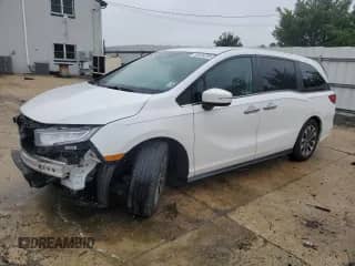 2021 Honda Odyssey EX-L with VIN 5FNRL6H70MB023109, listed as a Copart auction lot 69436295 with 41,990 mi miles and Salvage title. Bid and sale history available at DreamBid. Image 1.