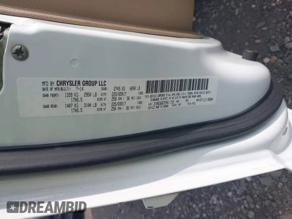 2014 Dodge Grand Caravan SE с VIN 2C4RDGBG7ER411729, выставлен на аукционе IAAI как лот 43190041 с пробегом Не указан миль и . История ставок и продаж доступна на DreamBid. Изображение 9.