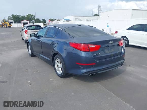 2015 Kia Optima LX with VIN 5XXGM4A75FG485281, listed as a IAAI auction lot 43314711 with 116,648 mi miles and . Bid and sale history available at DreamBid. Image 3.