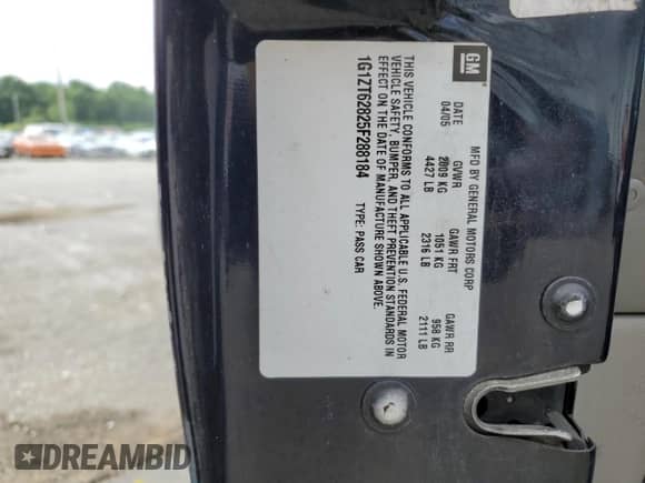 2005 Chevrolet Malibu Maxx LS с VIN 1G1ZT62825F288184, выставлен на аукционе Copart как лот 62659094 с пробегом 202 225 миль миль и На запчасти • Non repairable. История ставок и продаж доступна на DreamBid. Изображение 12.