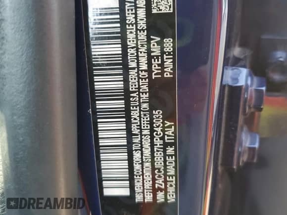 2017 Jeep Renegade Altitude с VIN ZACCJBBB7HPG43035, выставлен на аукционе Copart как лот 80500815 с пробегом 122 136 миль миль и Списание • Salvage title. История ставок и продаж доступна на DreamBid. Изображение 13.