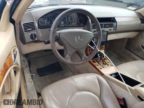 2002 Mercedes-Benz SL 500 with VIN WDBFA68F72F203503, listed as a Copart auction lot 49415215 with 107,210 mi miles and Salvage title. Bid and sale history available at DreamBid. Image 8.