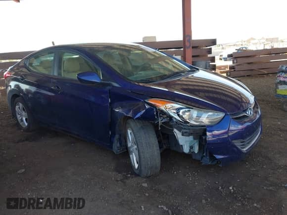 2013 Hyundai Elantra GLS with VIN 5NPDH4AE4DH399631, listed as a IAAI auction lot 43272309 with 102,067 mi miles and . Bid and sale history available at DreamBid. Image 1.