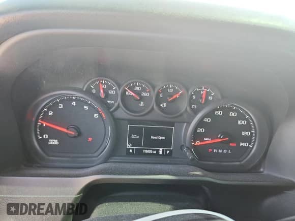 2022 Chevrolet Silverado 2500HD Work Truck with VIN 1GC2WLE72NF332427, listed as a Copart auction lot 80294605 with 115,005 mi miles and Salvage title. Bid and sale history available at DreamBid. Image 9.