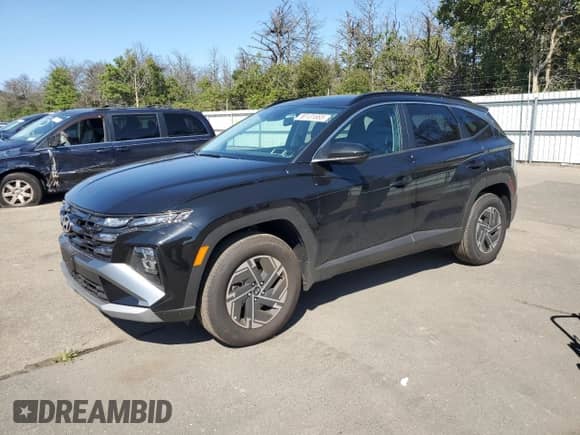 2025 Hyundai Tucson Blue with VIN KM8JBDD10SU308219, listed as a Copart auction lot 80131665 with 5,880 mi miles and Salvage title. Bid and sale history available at DreamBid. Image 1.