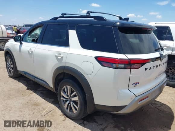 2023 Nissan Pathfinder SL with VIN 5N1DR3CA4PC263321, listed as a IAAI auction lot 42780537 with 44,612 mi miles and . Bid and sale history available at DreamBid. Image 3.