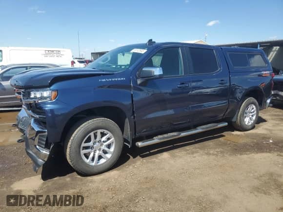 2022 Chevrolet Silverado 1500 LT with VIN 1GCPYJEK1NZ217521, listed as a Copart auction lot 56142645 with 22,374 mi miles and Salvage title. Bid and sale history available at DreamBid. Image 1.