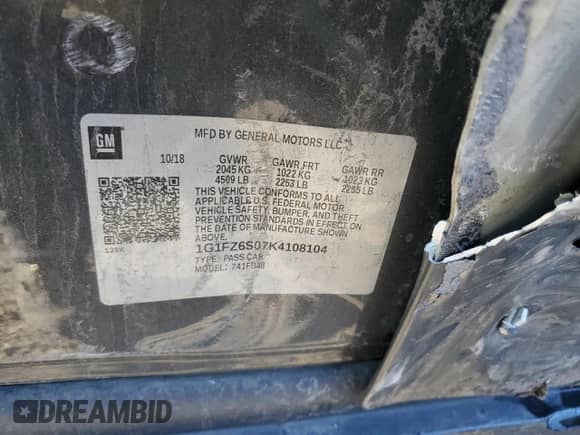 2019 Chevrolet Bolt EV Premier z VIN 1G1FZ6S07K4108104, wystawiony jako Copart lot #72413803 z przebiegiem 61 967 mil mil oraz . Historia ofert i sprzedaży dostępna na DreamBid. Obrazek 12.