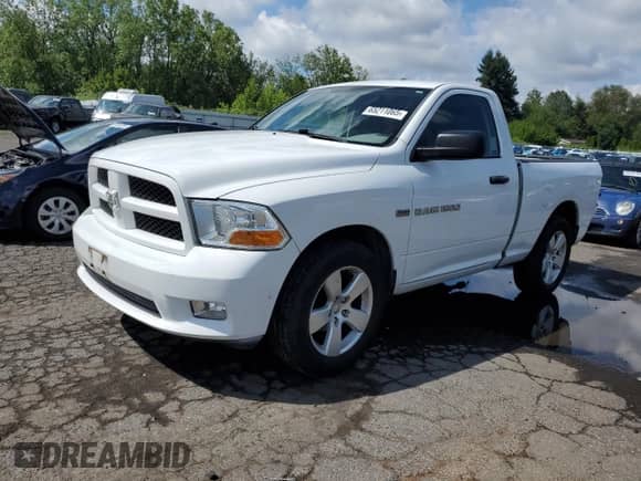 2012 Ram 1500 Express с VIN 3C6JD6AT8CG188505, выставлен на аукционе Copart как лот 65211065 с пробегом 138 701 миль миль и Списание • Salvage title. История ставок и продаж доступна на DreamBid. Изображение 1.