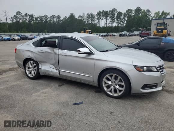 2018 Chevrolet Impala Premier z VIN 2G1125S37J9140906, wystawiony jako Copart lot #57566225 z przebiegiem 48 494 mil mil oraz Szkoda całkowita • Salvage title. Historia ofert i sprzedaży dostępna na DreamBid. Obrazek 4.