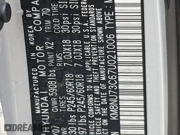 2007 Hyundai Veracruz GLS with VIN KM8NU73C67U021006, listed as a Copart auction lot 78168664 with 166,998 mi miles and Clean title. Bid and sale history available at DreamBid. Image 13.