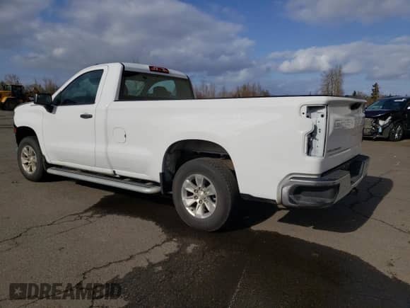2024 Chevrolet Silverado 1500 Work Truck z VIN 3GCNAAED5RG274727, wystawiony jako Copart lot #46685625 z przebiegiem Nie podano mil oraz Czysty tytuł • Clean title. Historia ofert i sprzedaży dostępna na DreamBid. Obrazek 2.