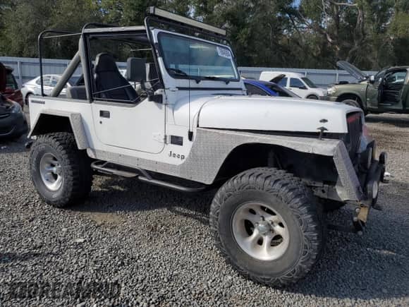 1991 Jeep Wrangler with VIN 2J4FY29P2MJ119803, listed as a Copart auction lot 79846984 with 155,204 mi miles and Salvage title. Bid and sale history available at DreamBid. Image 4.