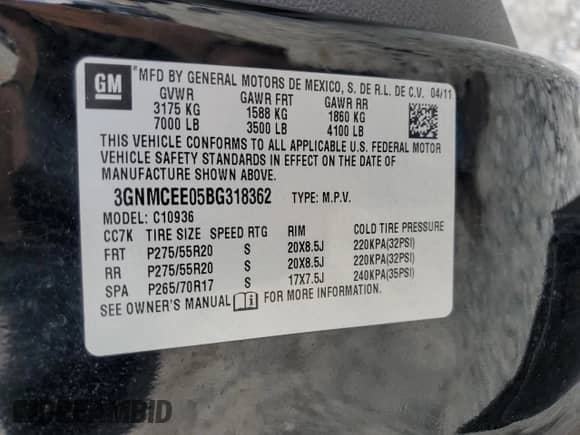 2011 Chevrolet Avalanche LS с VIN 3GNMCEE05BG318362, выставлен на аукционе Copart как лот 65052315 с пробегом 219 233 миль миль и Списание • Salvage title. История ставок и продаж доступна на DreamBid. Изображение 13.