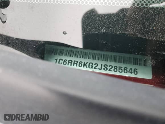 2018 Ram 1500 Express z VIN 1C6RR6KG2JS285646, wystawiony jako Copart lot #43932765 z przebiegiem 66 516 mil mil oraz Szkoda całkowita • Salvage title. Historia ofert i sprzedaży dostępna na DreamBid. Obrazek 12.