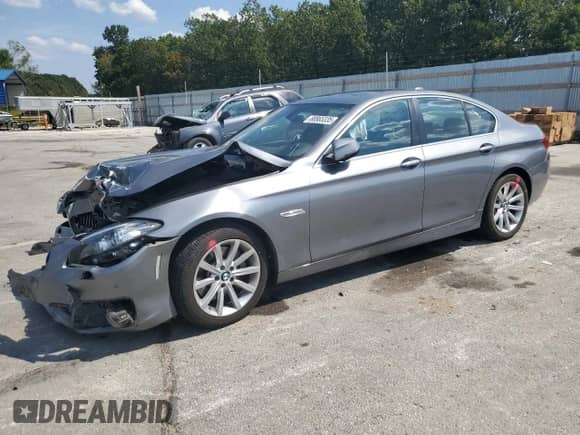 2015 BMW 5 Series 535i xDrive with VIN WBA5B3C57FD542395, listed as a Copart auction lot 80865335 with 53,573 mi miles and Salvage title. Bid and sale history available at DreamBid. Image 1.