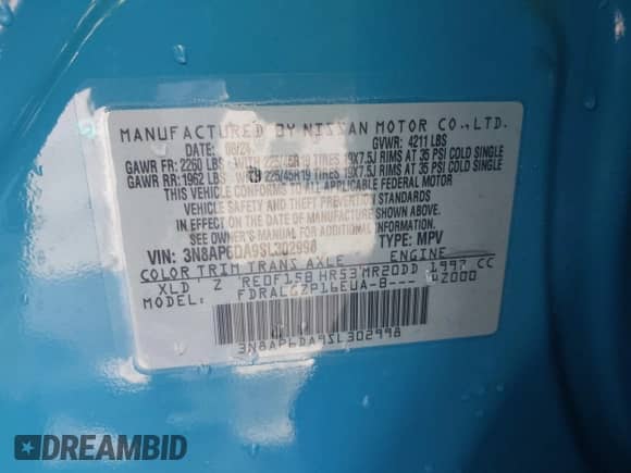 2025 Nissan Kicks SR with VIN 3N8AP6DA9SL302998, listed as a IAAI auction lot 41955640 with 19,352 mi miles and . Bid and sale history available at DreamBid. Image 9.