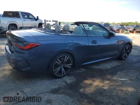 2022 BMW 4 Series 430i with VIN WBA23AT08NCJ80445, listed as a Copart auction lot 55312665 with Not provided miles and Salvage title. Bid and sale history available at DreamBid. Image 3.