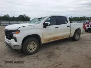 2024 Chevrolet Silverado 1500 Work Truck with VIN 3GCUDAEDXRG408800, listed as a Copart auction lot 62154285 with 6,495 mi miles and Salvage title. Bid and sale history available at DreamBid. Image 1.