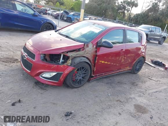 2014 Chevrolet Sonic RS with VIN 1G1JG6SB7E4175355, listed as a IAAI auction lot 41566554 with 59,410 mi miles and . Bid and sale history available at DreamBid. Image 2.