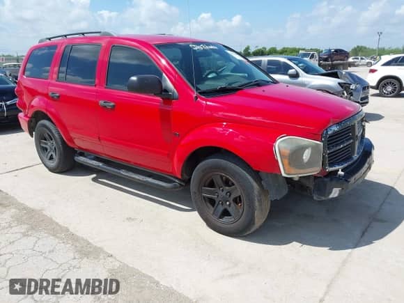 2005 Dodge Durango SLT with VIN 1D4HD48N25F529505, listed as a IAAI auction lot 42676467 with 230,383 mi miles and . Bid and sale history available at DreamBid. Image 1.