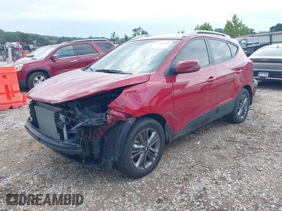 2015 Hyundai Tucson SE with VIN KM8JU3AG9FU115473, listed as a IAAI auction lot 43252750 with 56,571 mi miles and . Bid and sale history available at DreamBid. Image 18.