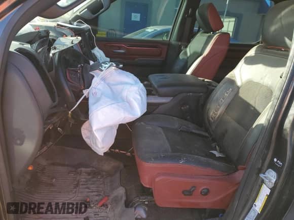 2022 Ram 1500 Rebel z VIN 1C6SRFLM3NN204700, wystawiony jako Copart lot #46337735 z przebiegiem Nie podano mil oraz Szkoda całkowita • Salvage title. Historia ofert i sprzedaży dostępna na DreamBid. Obrazek 7.