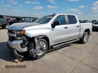 2022 Chevrolet Silverado 1500 Custom with VIN 1GCPWBEK7NZ230995, listed as a Copart auction lot 80753555 with 93,891 mi miles and Salvage title. Bid and sale history available at DreamBid. Image 1.