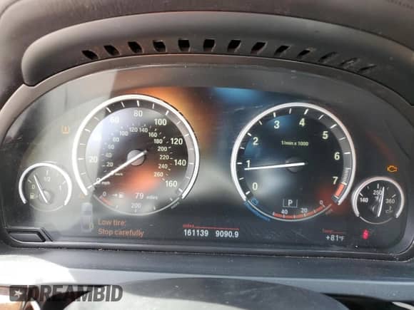 2013 BMW 7 Series 750i xDrive with VIN WBAYB6C52DD223708, listed as a Copart auction lot 53602985 with 161,139 mi miles and Salvage title. Bid and sale history available at DreamBid. Image 9.