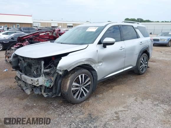2023 Nissan Pathfinder Platinum with VIN 5N1DR3DK8PC228837, listed as a IAAI auction lot 43173190 with 59,871 mi miles and . Bid and sale history available at DreamBid. Image 20.