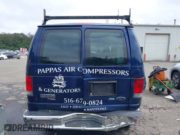 2011 Ford Econoline Cargo Commercial with VIN 1FTNE2EW0BDA30532, listed as a IAAI auction lot 42638196 with 98,596 mi miles and . Bid and sale history available at DreamBid. Image 6.