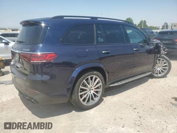 2021 Mercedes-Benz GLS 63 AMG with VIN 4JGFF8KE4MA571647, listed as a Copart auction lot 67322715 with 26,213 mi miles and Salvage title. Bid and sale history available at DreamBid. Image 3.