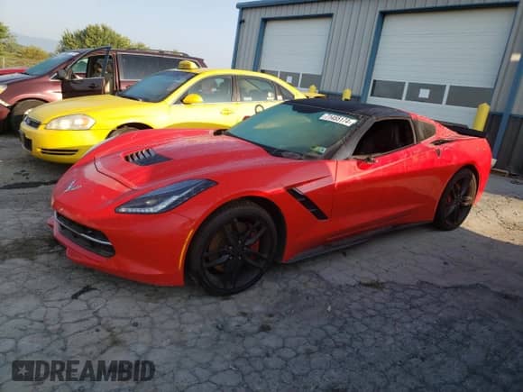 2019 Chevrolet Corvette Z51 3LT z VIN 1G1YL2D73K5104283, wystawiony jako Copart lot #71455174 z przebiegiem 13 527 mil mil oraz Szkoda całkowita • Salvage title. Historia ofert i sprzedaży dostępna na DreamBid. Obrazek 1.