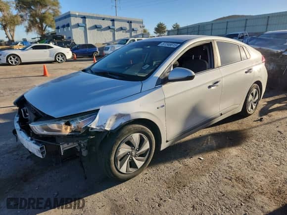 2017 Hyundai Ioniq SEL with VIN KMHC75LCXHU024754, listed as a Copart auction lot 87246615 with 103,692 mi miles and Salvage title. Bid and sale history available at DreamBid. Image 1.