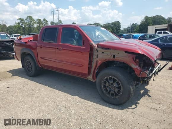 2022 Nissan Frontier Pro-4X z VIN 1N6ED1EK0NN694674, wystawiony jako Copart lot #69041335 z przebiegiem 44 606 mil mil oraz Szkoda całkowita • Salvage title. Historia ofert i sprzedaży dostępna na DreamBid. Obrazek 4.