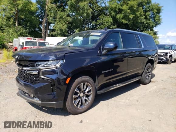 2024 Chevrolet Suburban LS z VIN 1GNSKBET0RR106398, wystawiony jako Copart lot #81633855 z przebiegiem 7 234 mil mil oraz Szkoda całkowita • Salvage title. Historia ofert i sprzedaży dostępna na DreamBid. Obrazek 1.