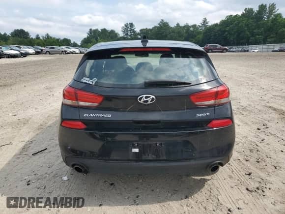 2018 Hyundai Elantra Sport with VIN KMHH55LC6JU016233, listed as a Copart auction lot 64754015 with 75,256 mi miles and Salvage title. Bid and sale history available at DreamBid. Image 6.