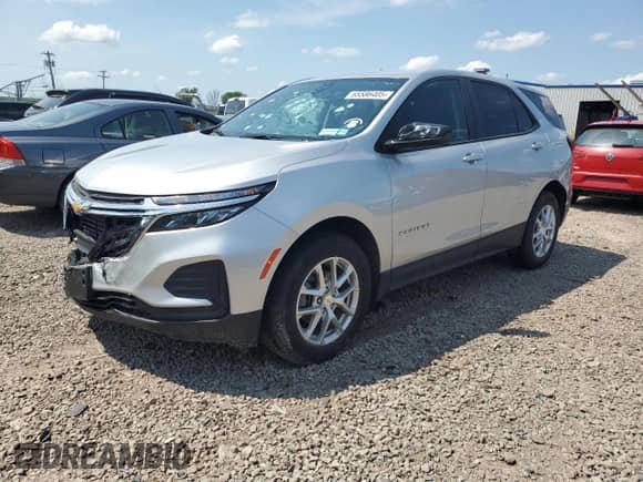 2022 Chevrolet Equinox LS with VIN 3GNAXSEV9NS106857, listed as a Copart auction lot 65586405 with 22,008 mi miles and Salvage title. Bid and sale history available at DreamBid. Image 1.