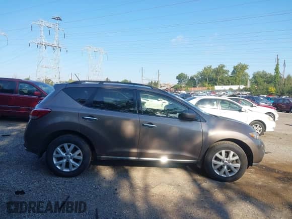 2014 Nissan Murano LE with VIN JN8AZ1MW4EW505403, listed as a IAAI auction lot 43095545 with 122,675 mi miles and . Bid and sale history available at DreamBid. Image 13.