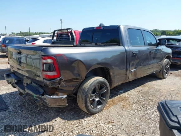 2024 Ram 1500 Big Horn with VIN 1C6SRFMT4RN143367, listed as a IAAI auction lot 43137425 with 43,246 mi miles and . Bid and sale history available at DreamBid. Image 4.