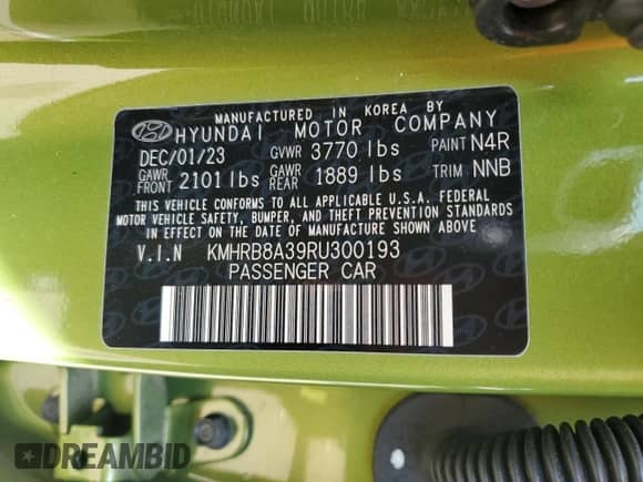 2024 Hyundai Venue SE с VIN KMHRB8A39RU300193, выставлен на аукционе Copart как лот 68332825 с пробегом 14 959 миль миль и Списание • Salvage title. История ставок и продаж доступна на DreamBid. Изображение 13.