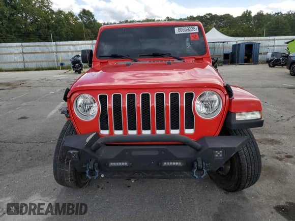 2021 Jeep Wrangler Unlimited Sahara с VIN 1C4HJXEN5MW544560, выставлен на аукционе Copart как лот 80609225 с пробегом 80 609 миль миль и Списание • Salvage title. История ставок и продаж доступна на DreamBid. Изображение 5.