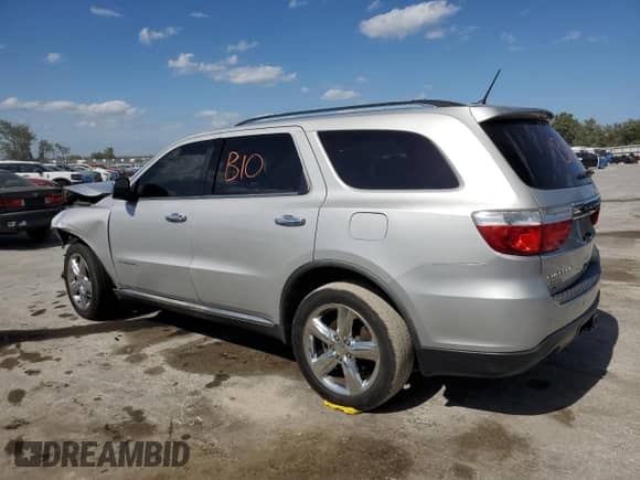 2011 Dodge Durango Citadel with VIN 1D4SD5GT1BC692476, listed as a Copart auction lot 49863815 with 187,910 mi miles and Salvage title. Bid and sale history available at DreamBid. Image 2.