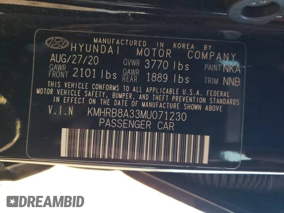 2021 Hyundai Venue SE с VIN KMHRB8A33MU071230, выставлен на аукционе Copart как лот 70516625 с пробегом 185 996 миль миль и Списание • Salvage title. История ставок и продаж доступна на DreamBid. Изображение 13.