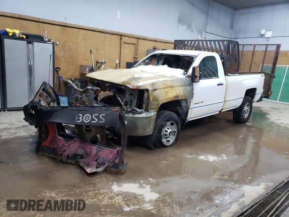 2015 Chevrolet Silverado 2500HD Work Truck with VIN 1GC0KUEG2FZ500558, listed as a Copart auction lot 48124555 with Not provided miles and Salvage title. Bid and sale history available at DreamBid. Image 1.