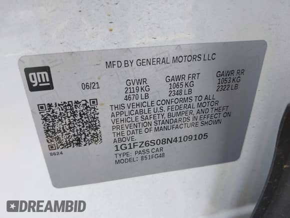 2022 Chevrolet Bolt EUV Premier с VIN 1G1FZ6S08N4109105, выставлен на аукционе IAAI как лот 43099882 с пробегом 32 021 миль миль и . История ставок и продаж доступна на DreamBid. Изображение 9.