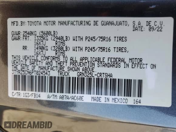 2023 Toyota Tacoma SR z VIN 3TYRZ5CN6PT024543, wystawiony jako Copart lot #81813015 z przebiegiem 18 867 mil mil oraz Szkoda całkowita • Salvage title. Historia ofert i sprzedaży dostępna na DreamBid. Obrazek 12.