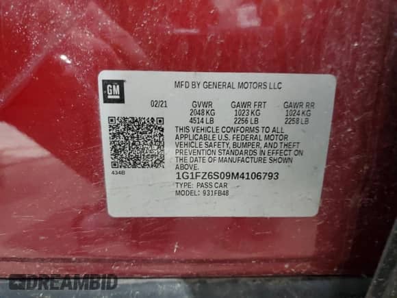 2021 Chevrolet Bolt EV Premier с VIN 1G1FZ6S09M4106793, выставлен на аукционе Copart как лот 54512305 с пробегом 86 776 миль миль и Списание • Salvage title. История ставок и продаж доступна на DreamBid. Изображение 13.
